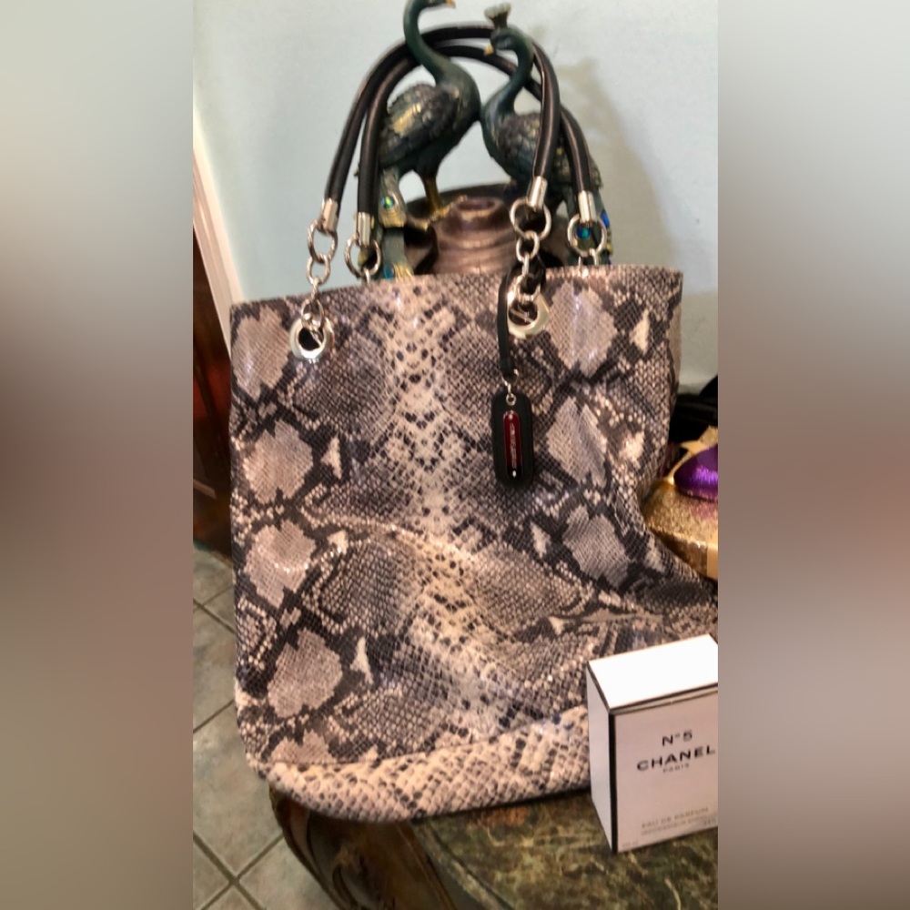 Cynthia Rowley Snakeskin Patterned Leather Bag!